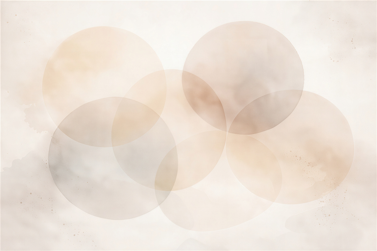Fotobehang subtiele beige cirkels