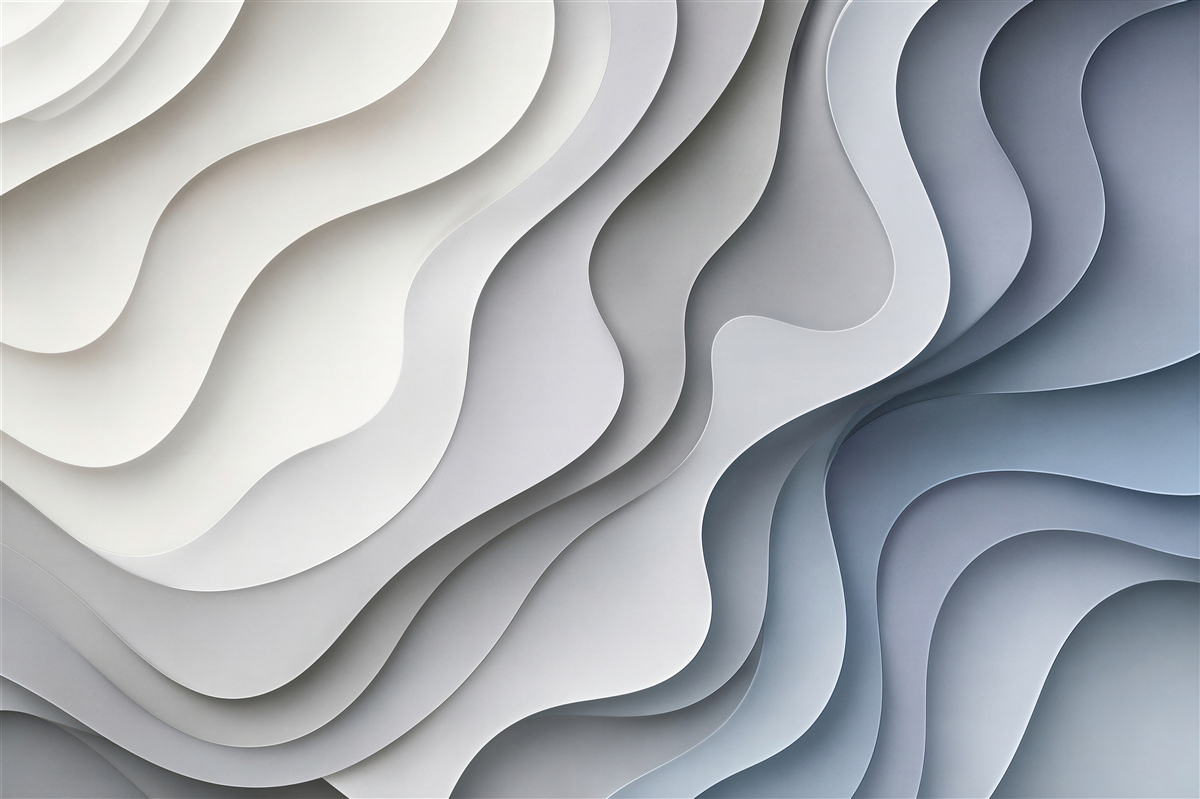 Fotobehang gelaagde abstracte 3D-golven
