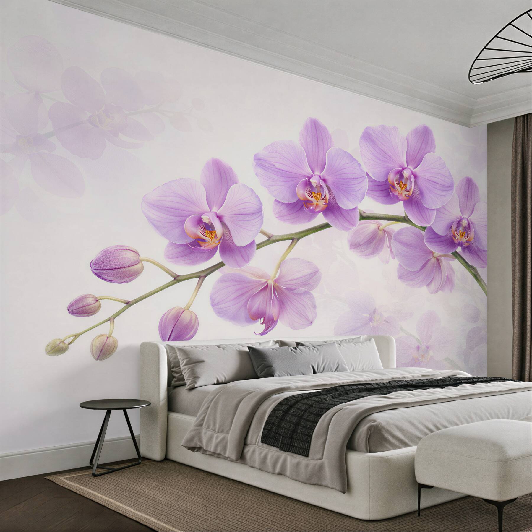 Fotobehang delicate paarse orchideeën