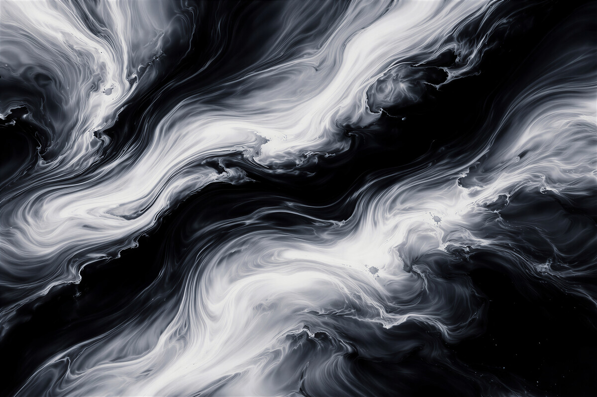 Fotobehang zwart-witte wervel van abstractie