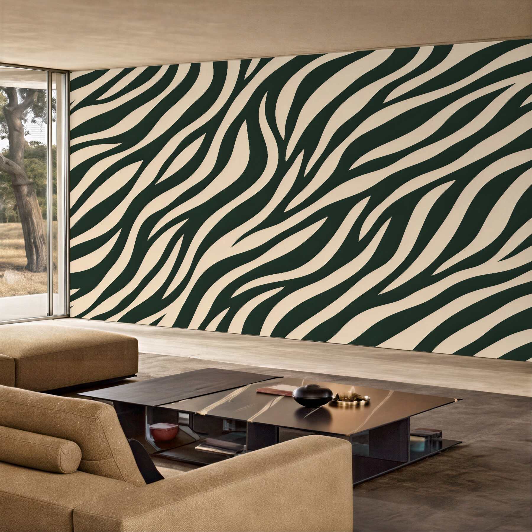 Fotobehang zebra in een modern ritme