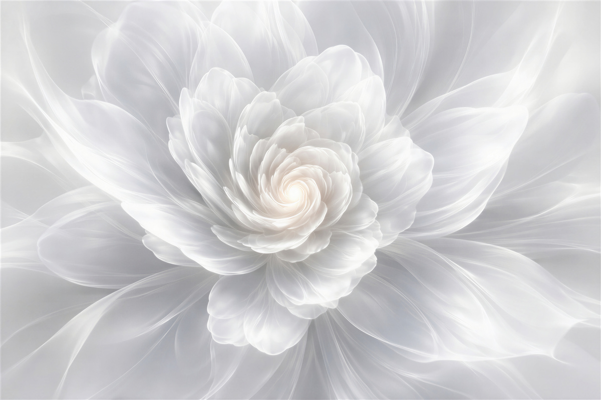 Fotobehang etherische witte bloei