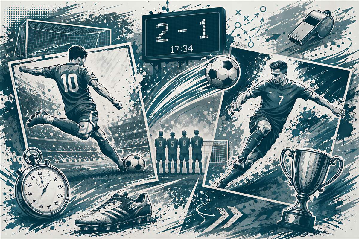 Fotobehang energie van de voetbalwedstrijd