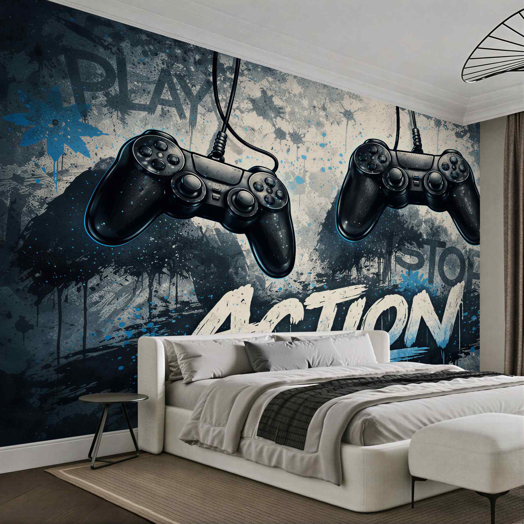 Fotobehang gamepads in stedelijke stijl