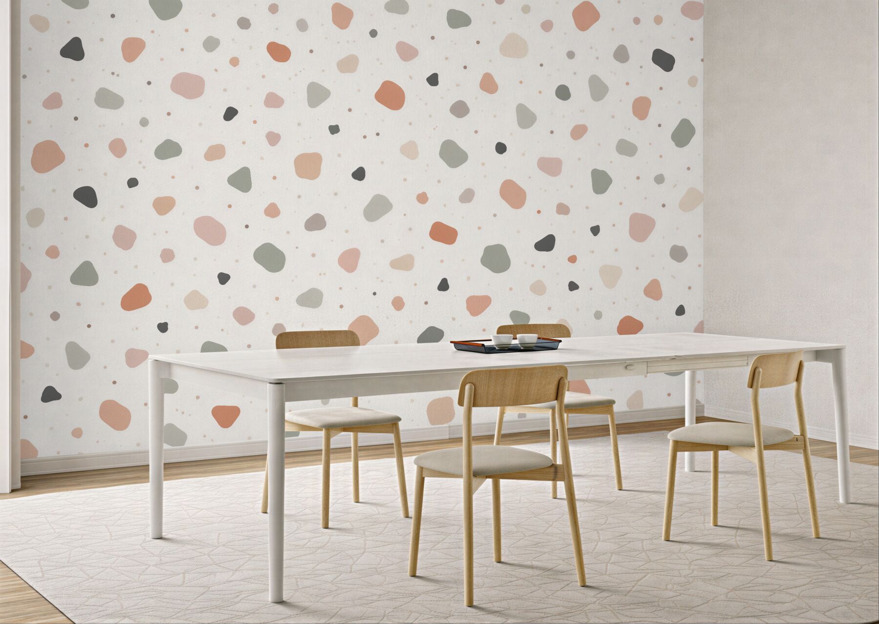 Fotobehang pastel terrazzo minimalistisch