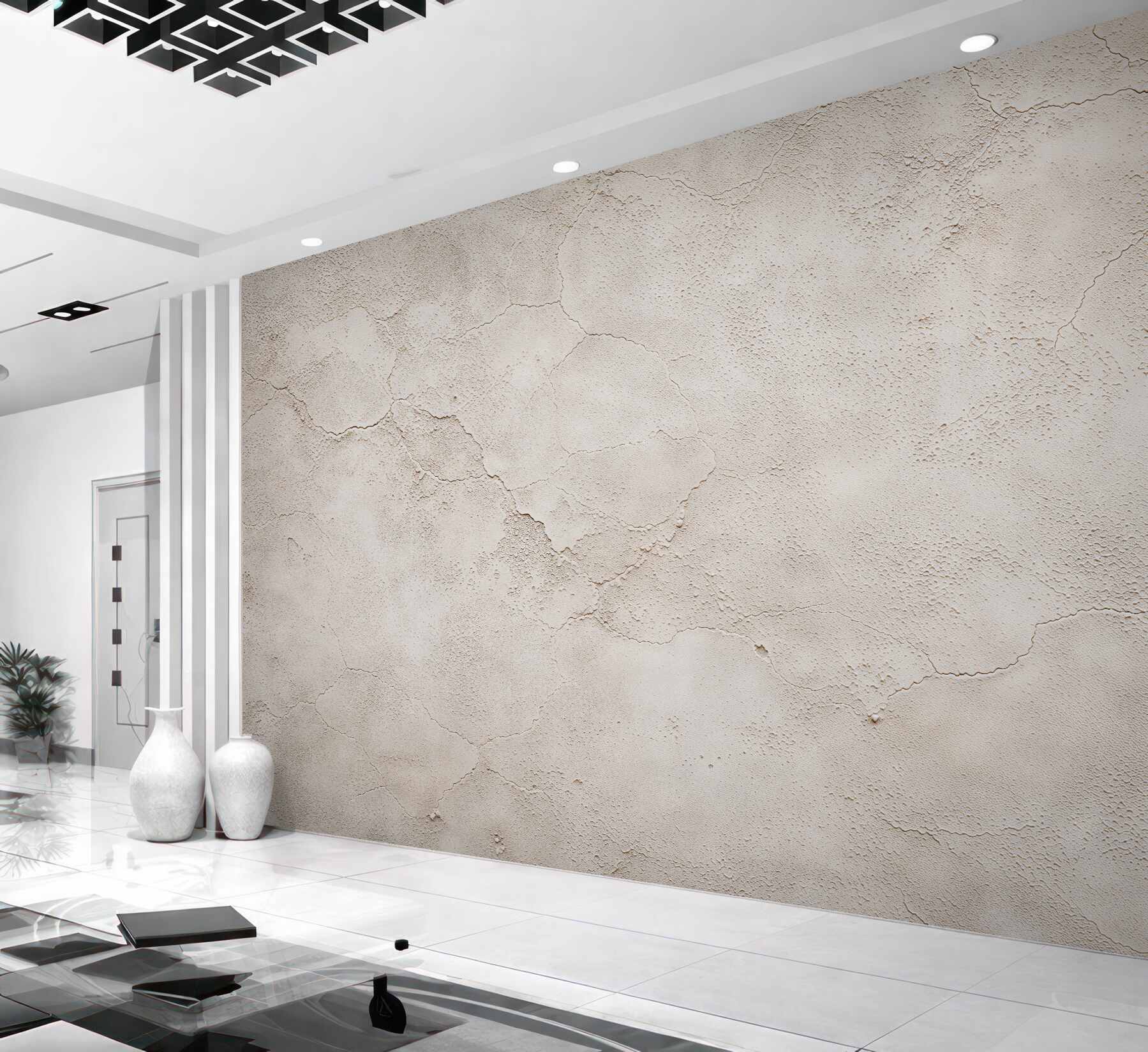 Fotobehang beige structuur van pleister