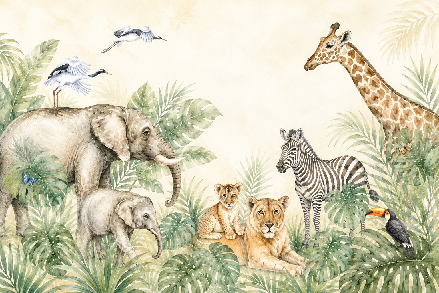 Fotobehang Grote tropische dieren