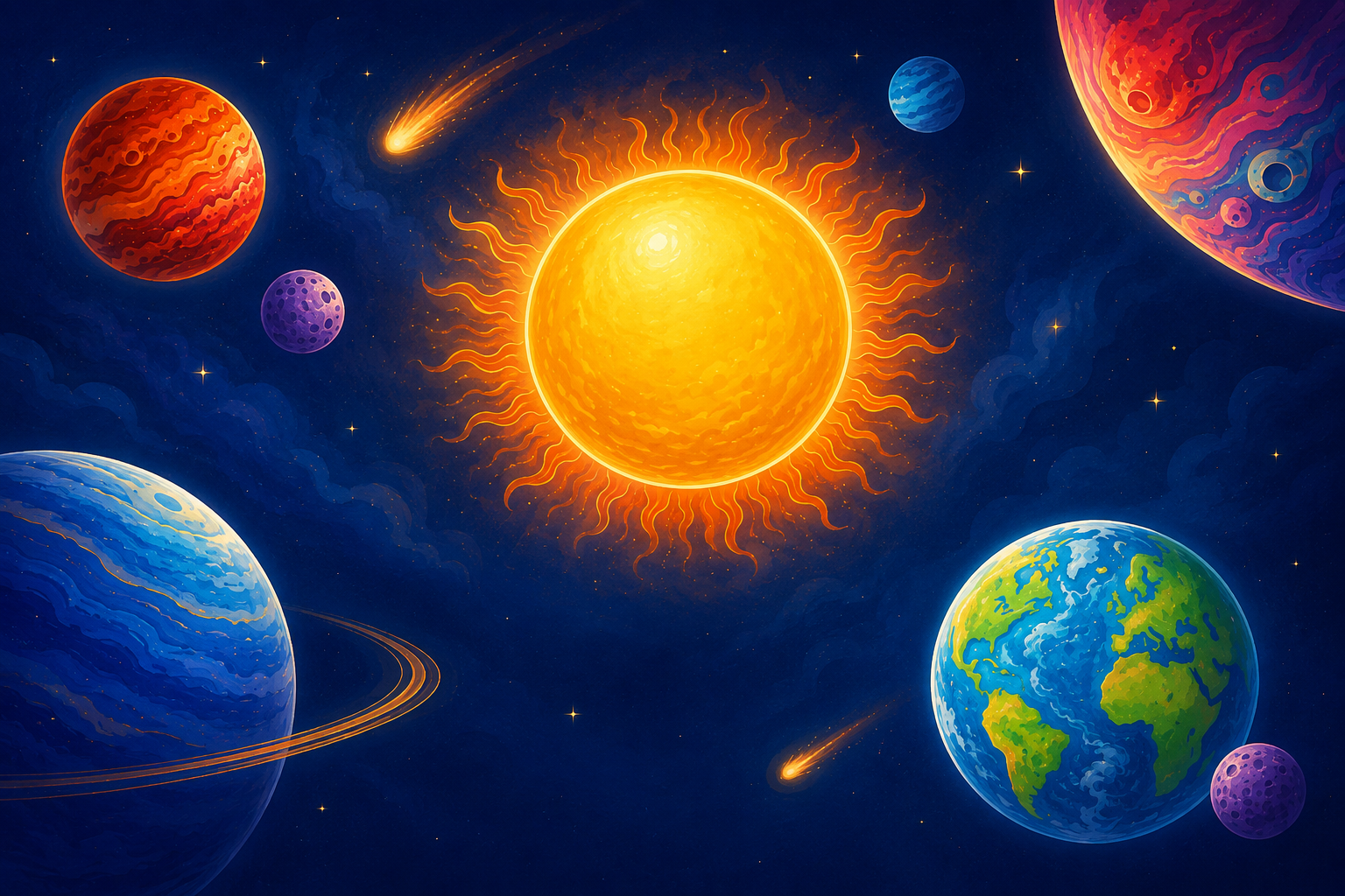 Fotobehang Planeten van het zonnestelsel