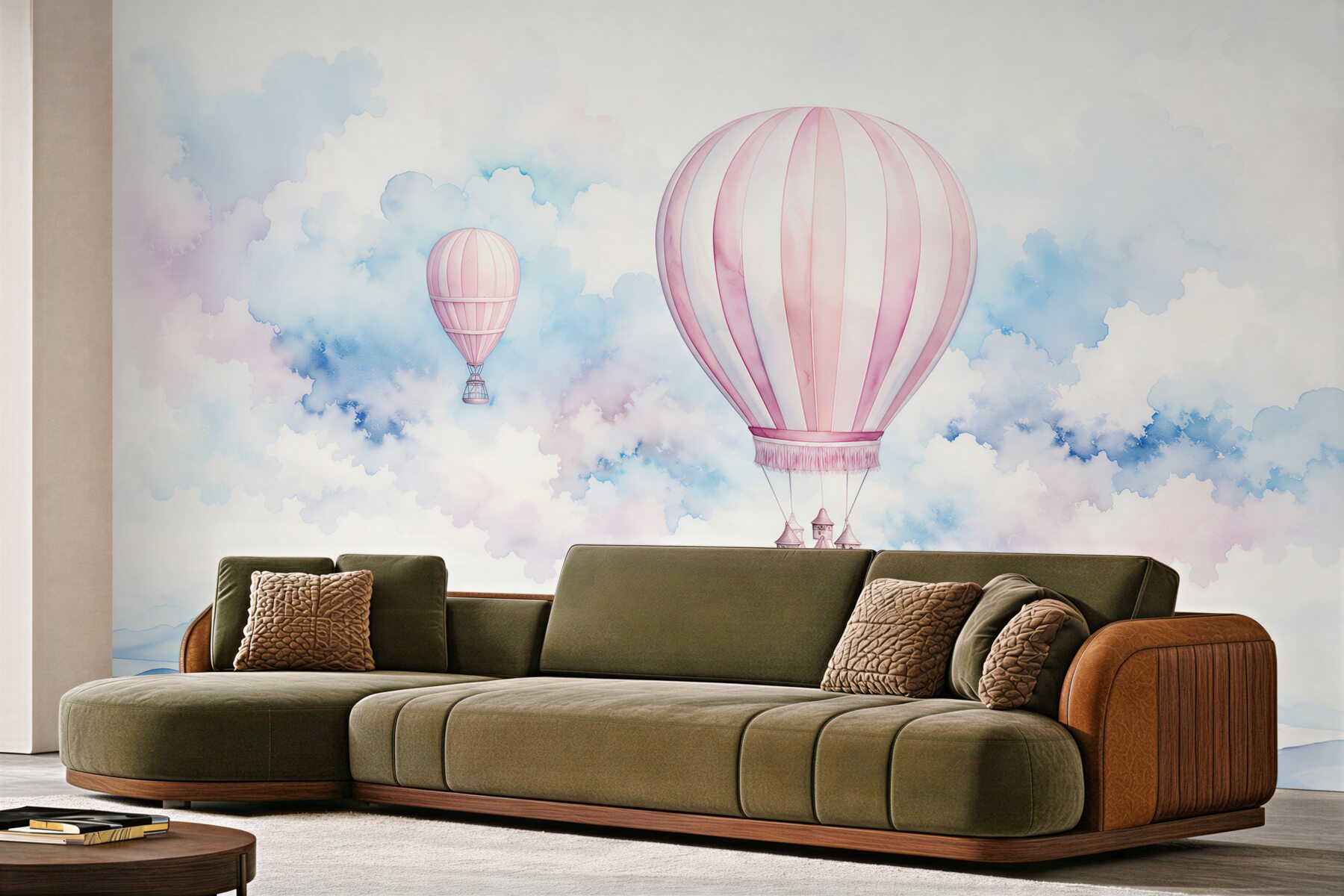 Fotobehang Ballonnen tussen de wolken