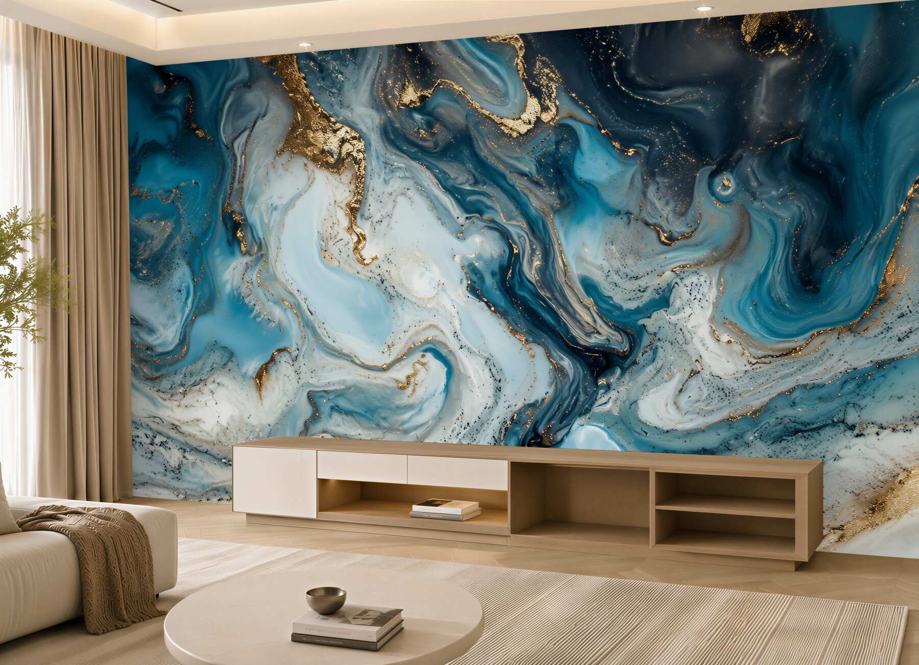 Fotobehang mooie abstractie met goud