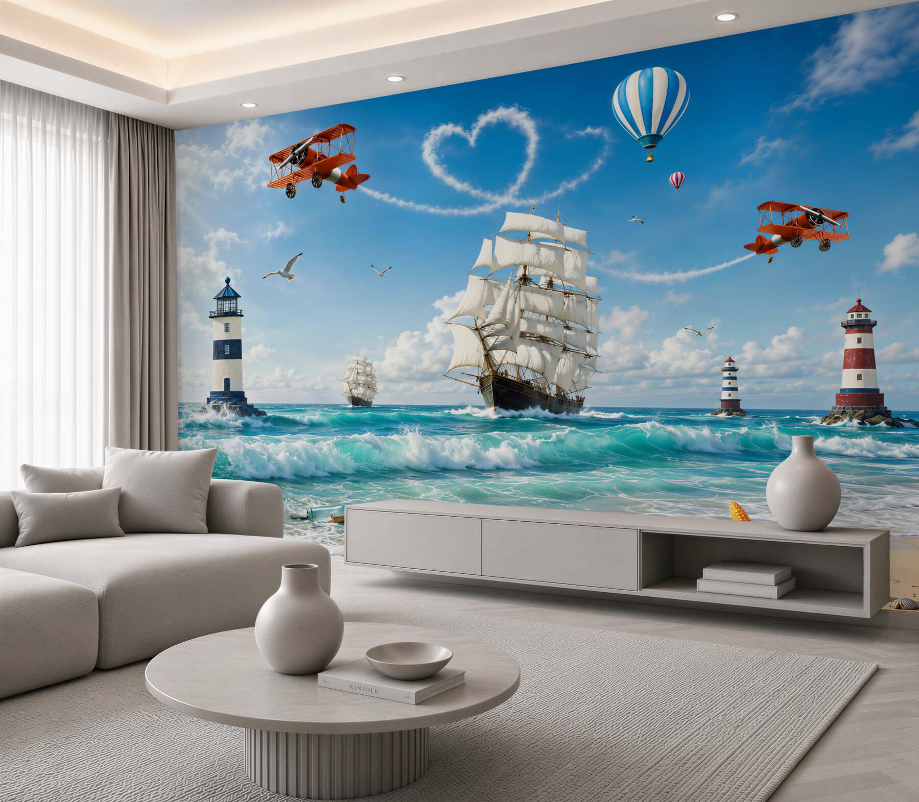 Fotobehang zee landschap