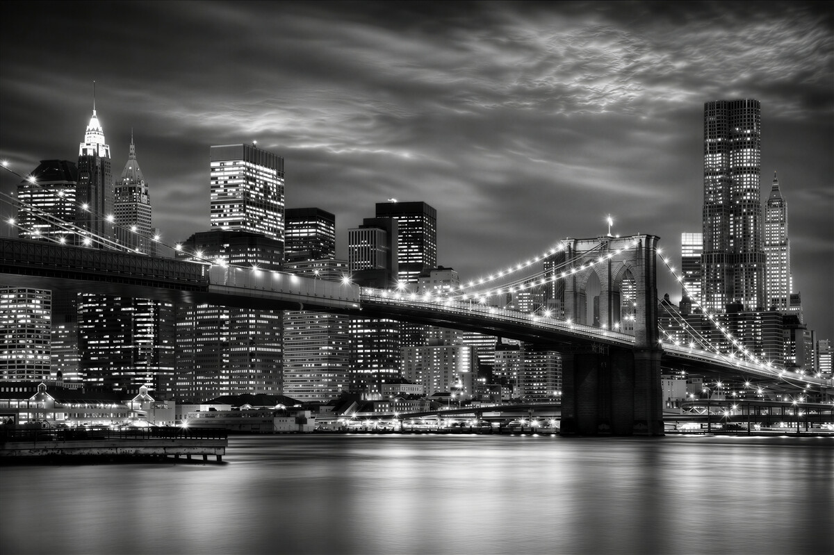 Fotobehang zwart-wit New York