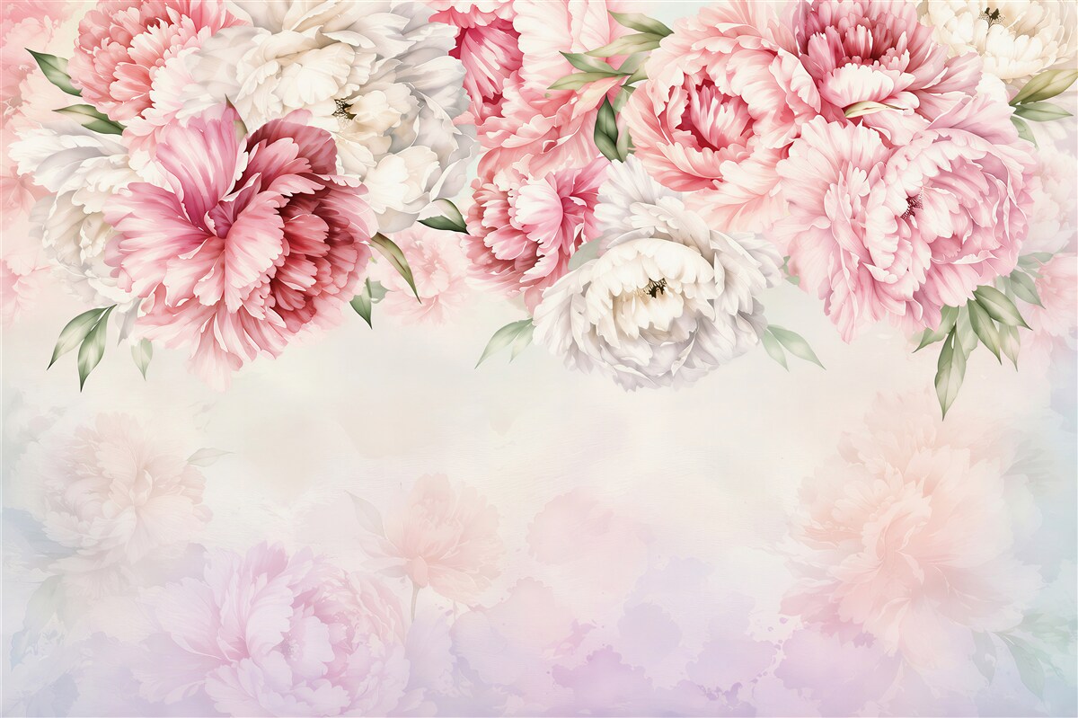 Fotobehang delicate rozen bloemen op een lichte achtergrond
