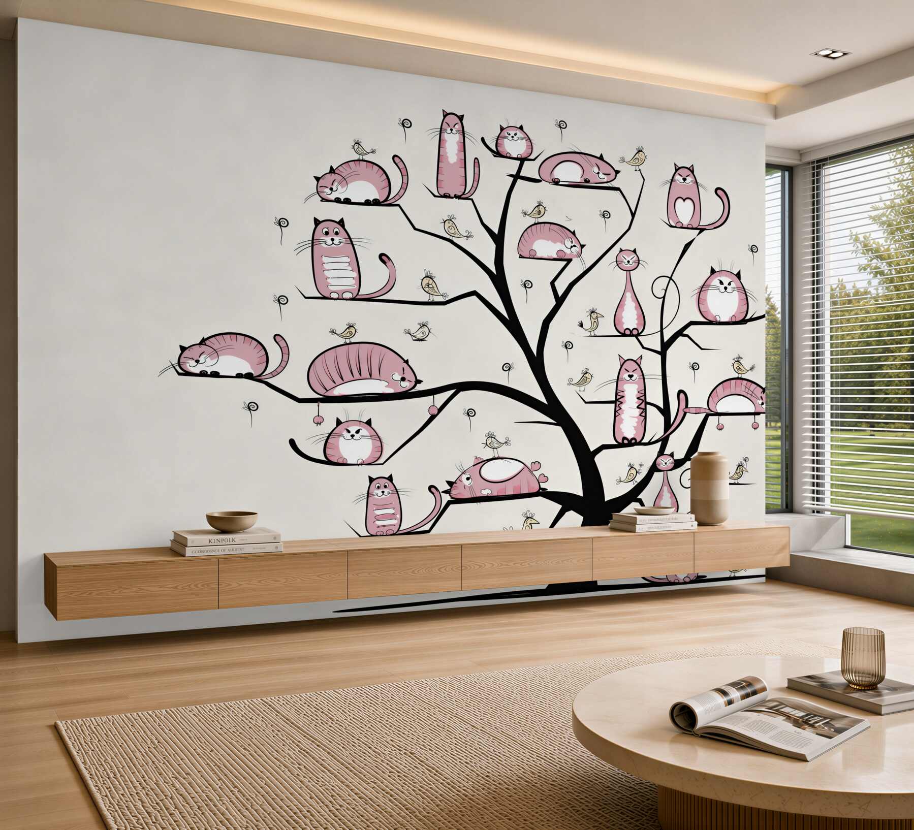 Fotobehang kattenboom