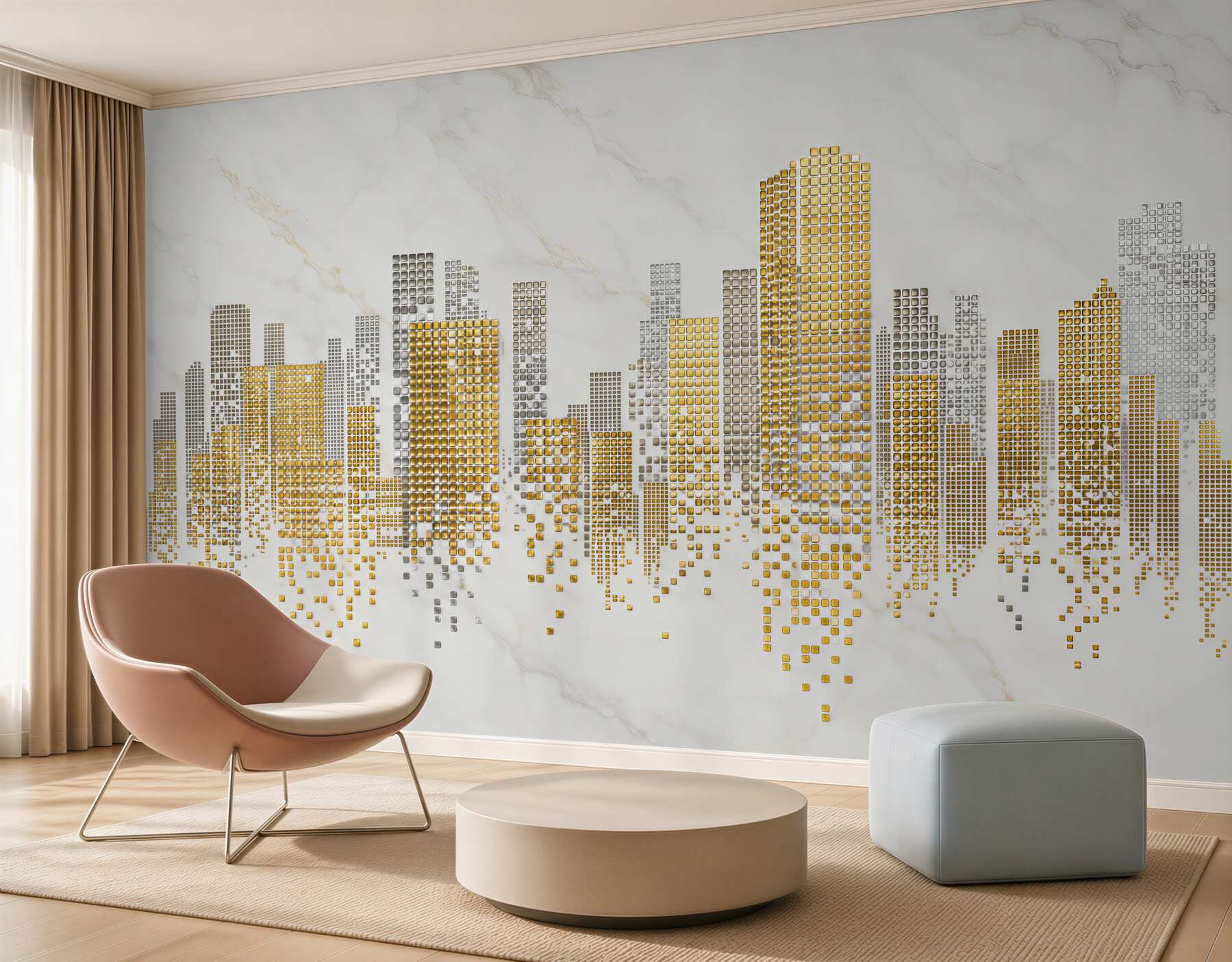 Fotobehang vector van stedelijke gebouwen