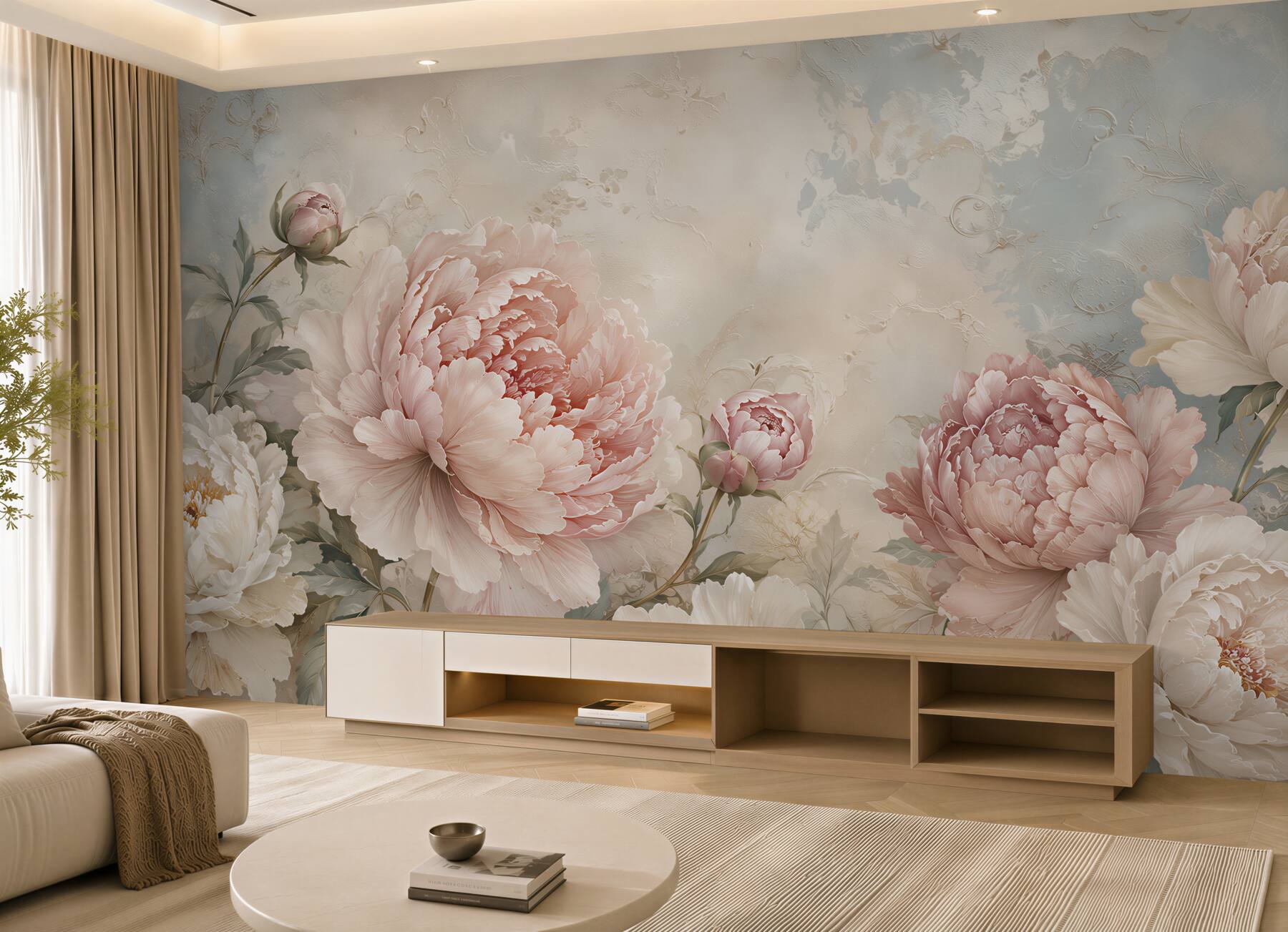 Fotobehang bloemrijke achtergrond