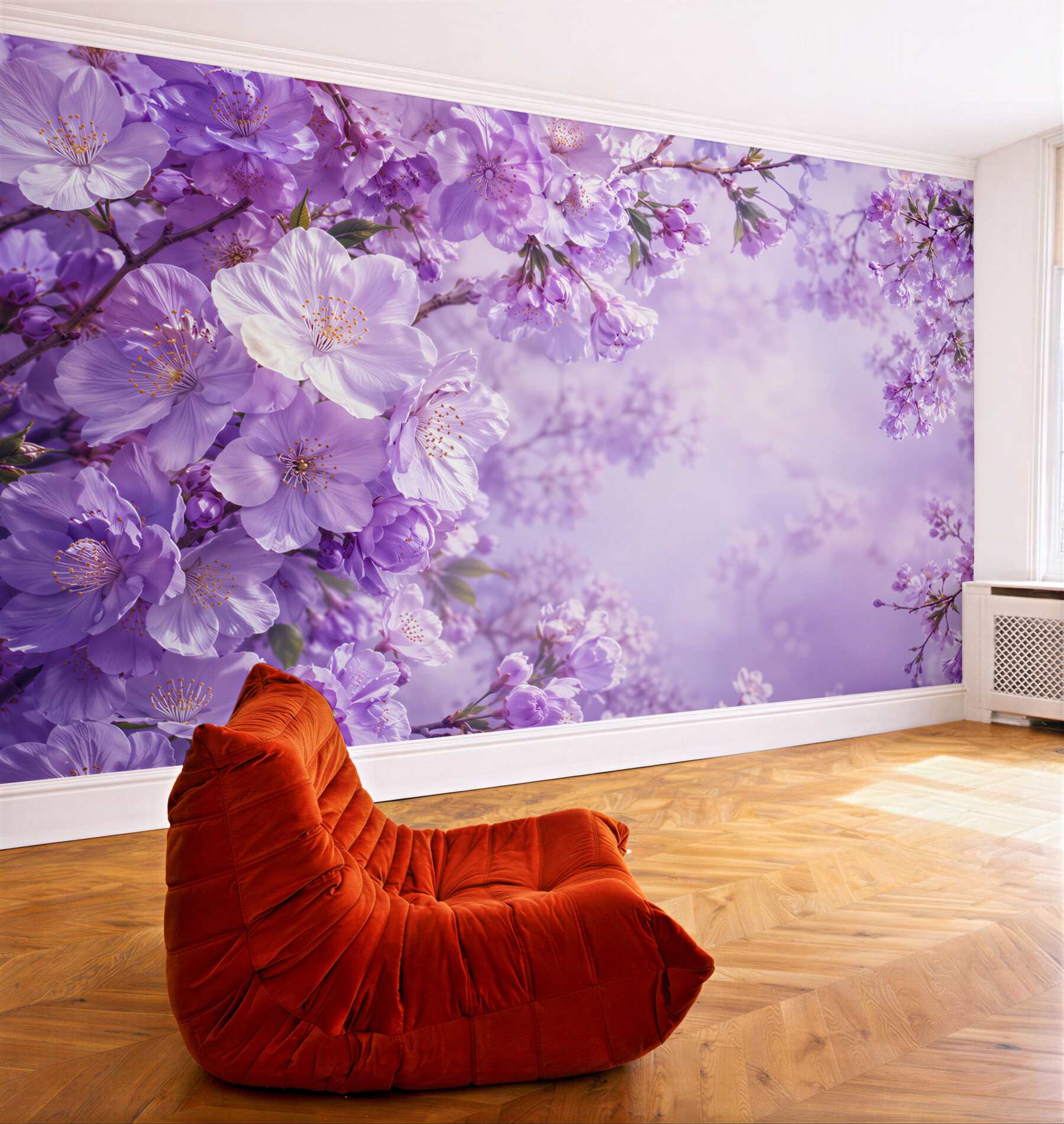 Fotobehang lila kleuren van een delicate orchidee
