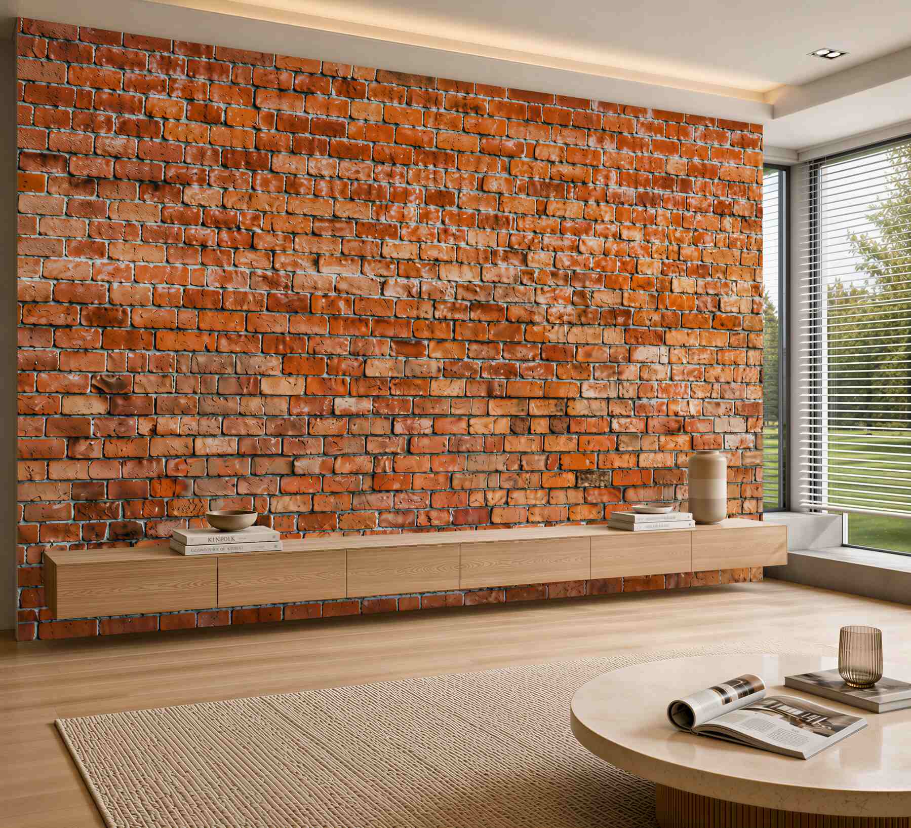 Fotobehang oude bakstenen muur