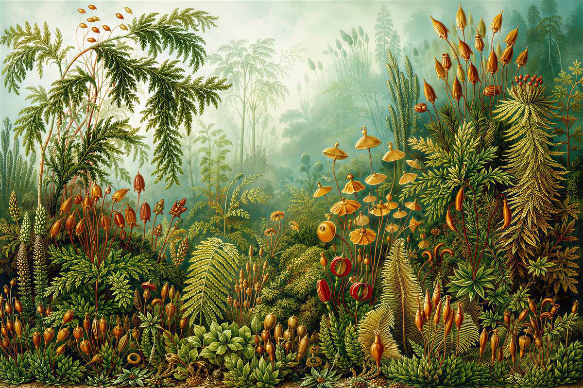 Fotobehang levendige kleuren van de tropische jungle