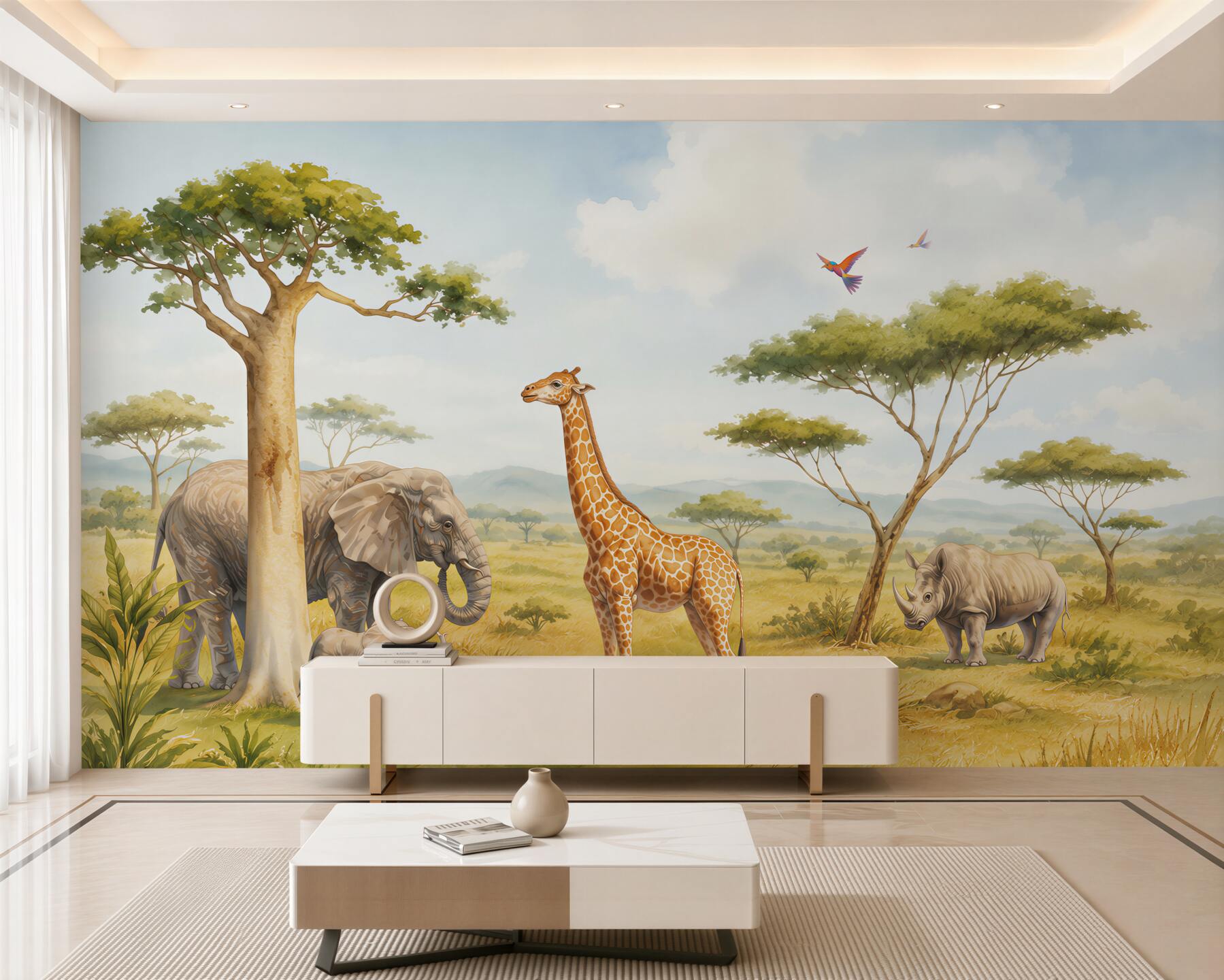 Fotobehang Afrikaanse dieren op safari