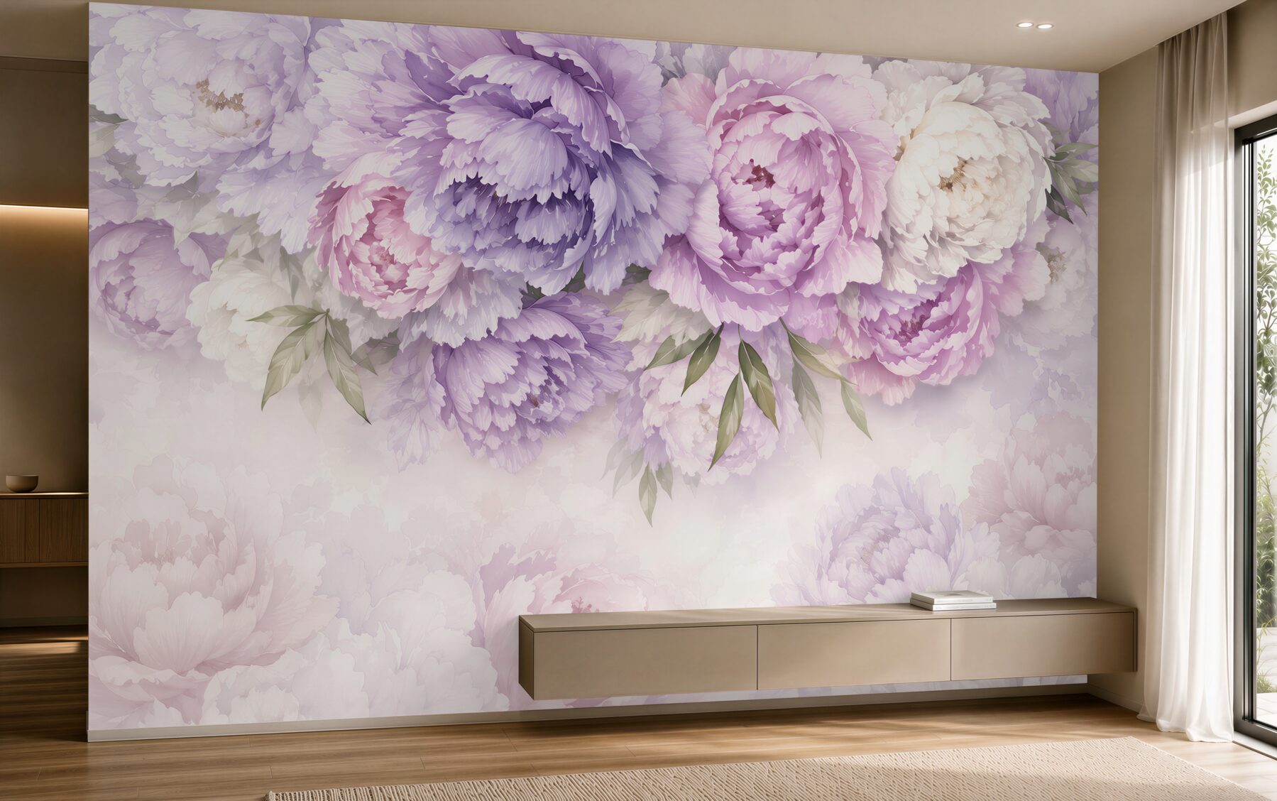 Fotobehang delicate bloemen van sering