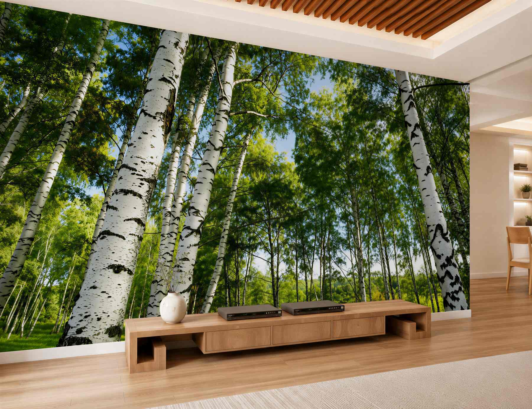 Fotobehang berkenbos