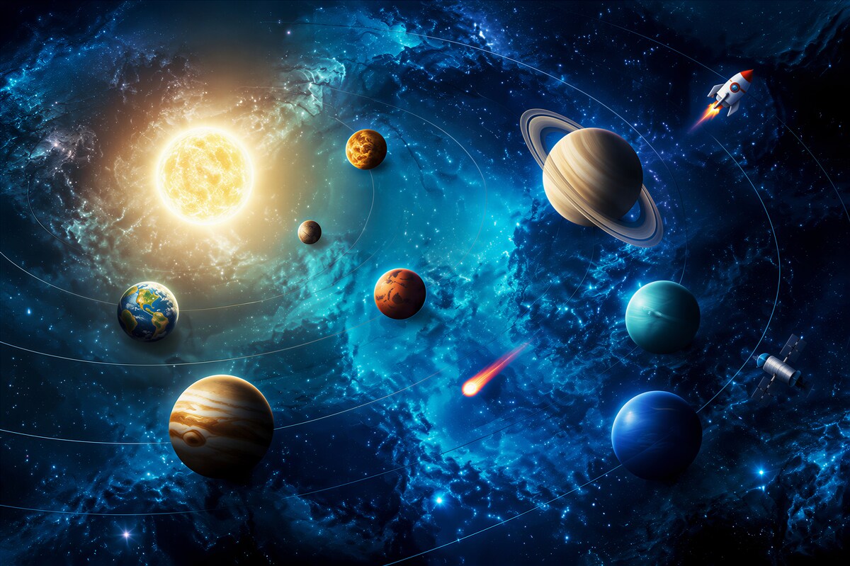Fotobehang Planeten in de ruimte