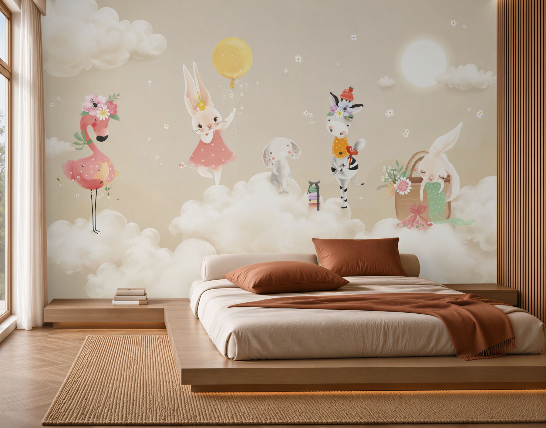 Fotobehang Witte wolken