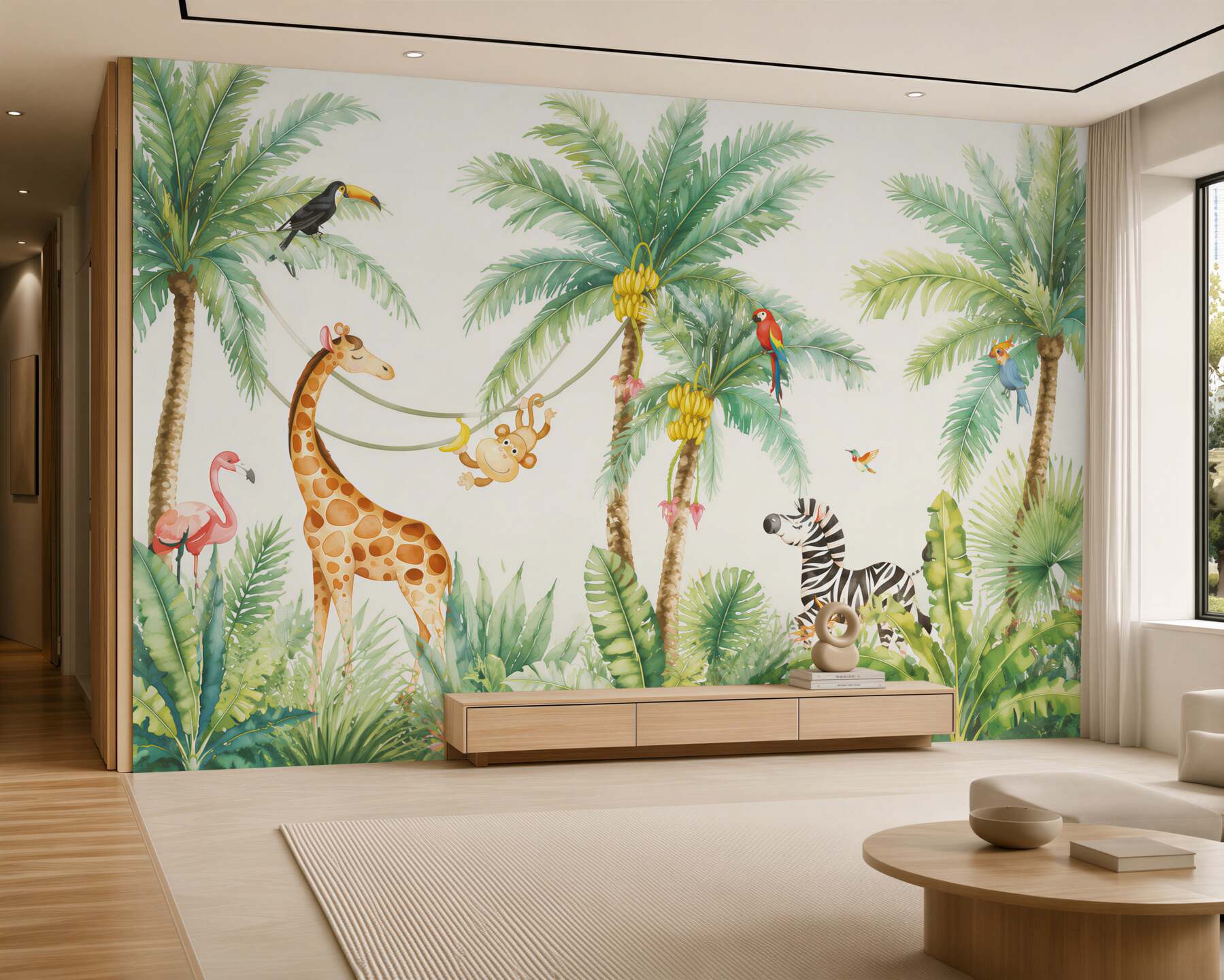 Fotobehang giraffe, giraffidae en behang