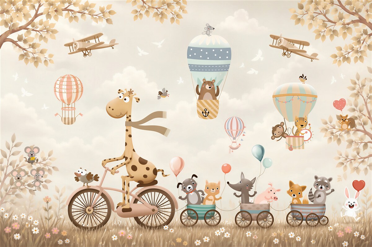 Fotobehang blije dieren