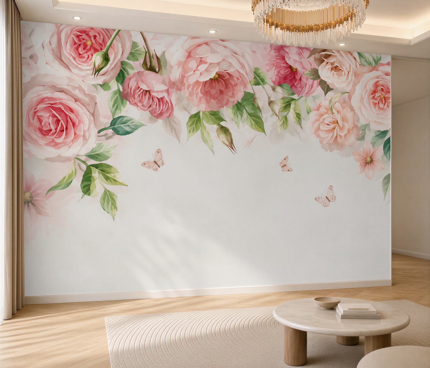 Fotobehang aquarel bloemen