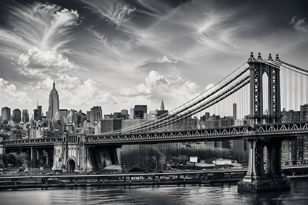 Fotobehang oude stadsbrug over de rivier