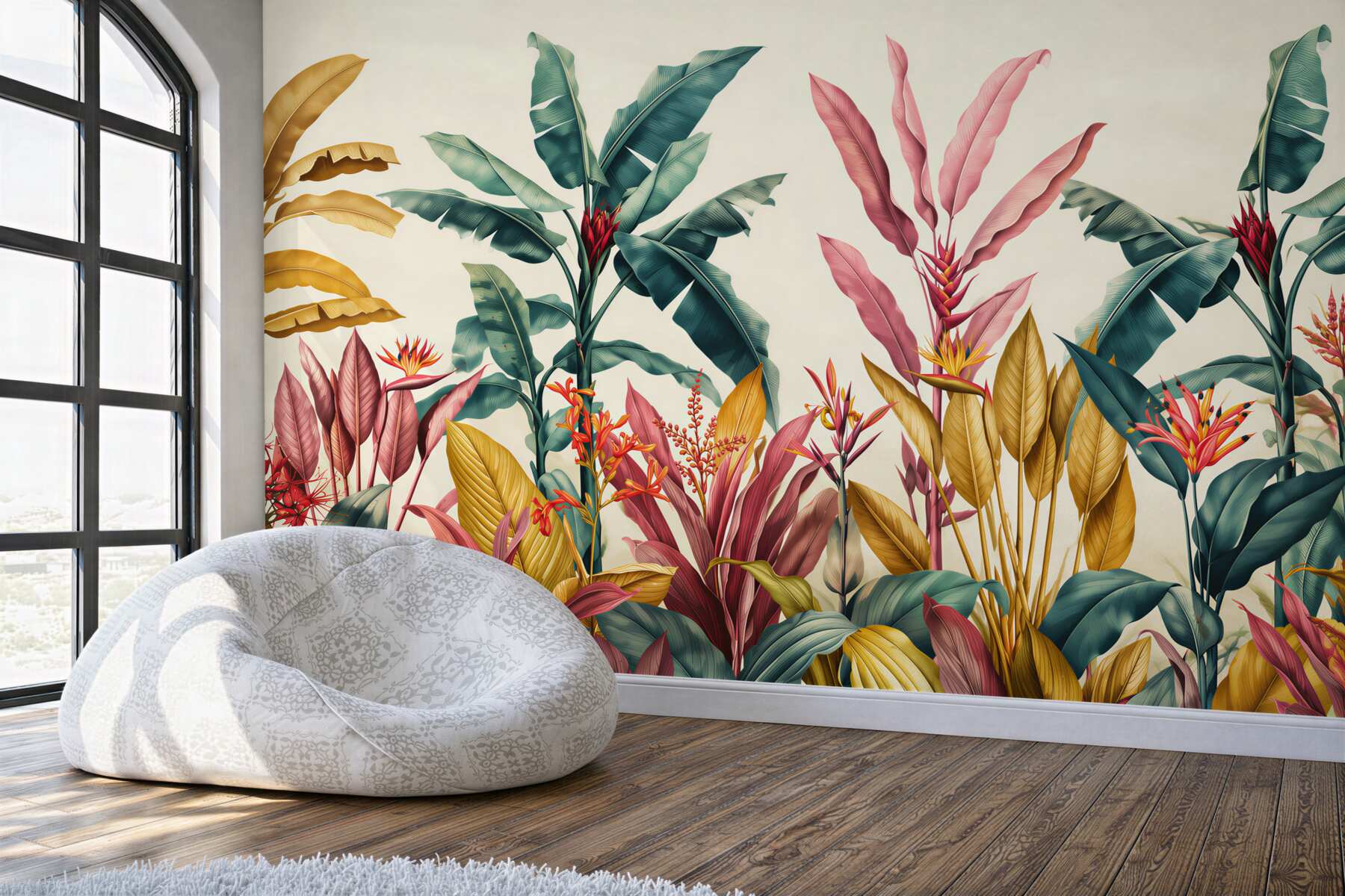 Fotobehang planten in verschillende vormen en kleuren