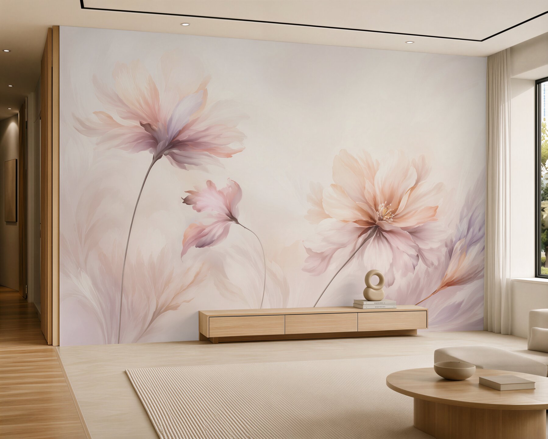 Fotobehang Delicate schoonheid van madeliefjes