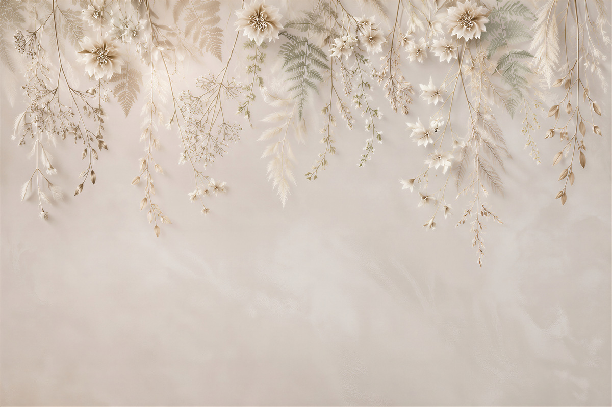 Fotobehang Delicate Bloemen in Pasteltinten