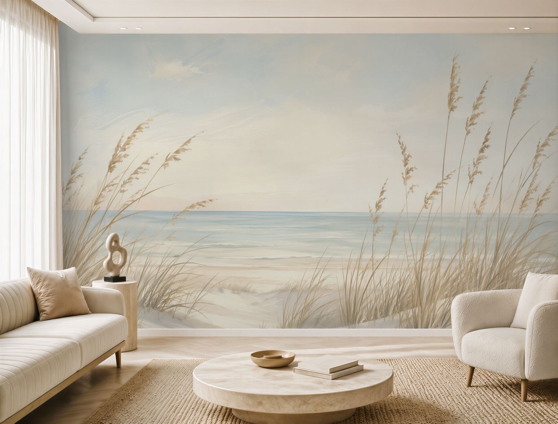 Fotobehang Strand met Uitzicht op de Oceaan