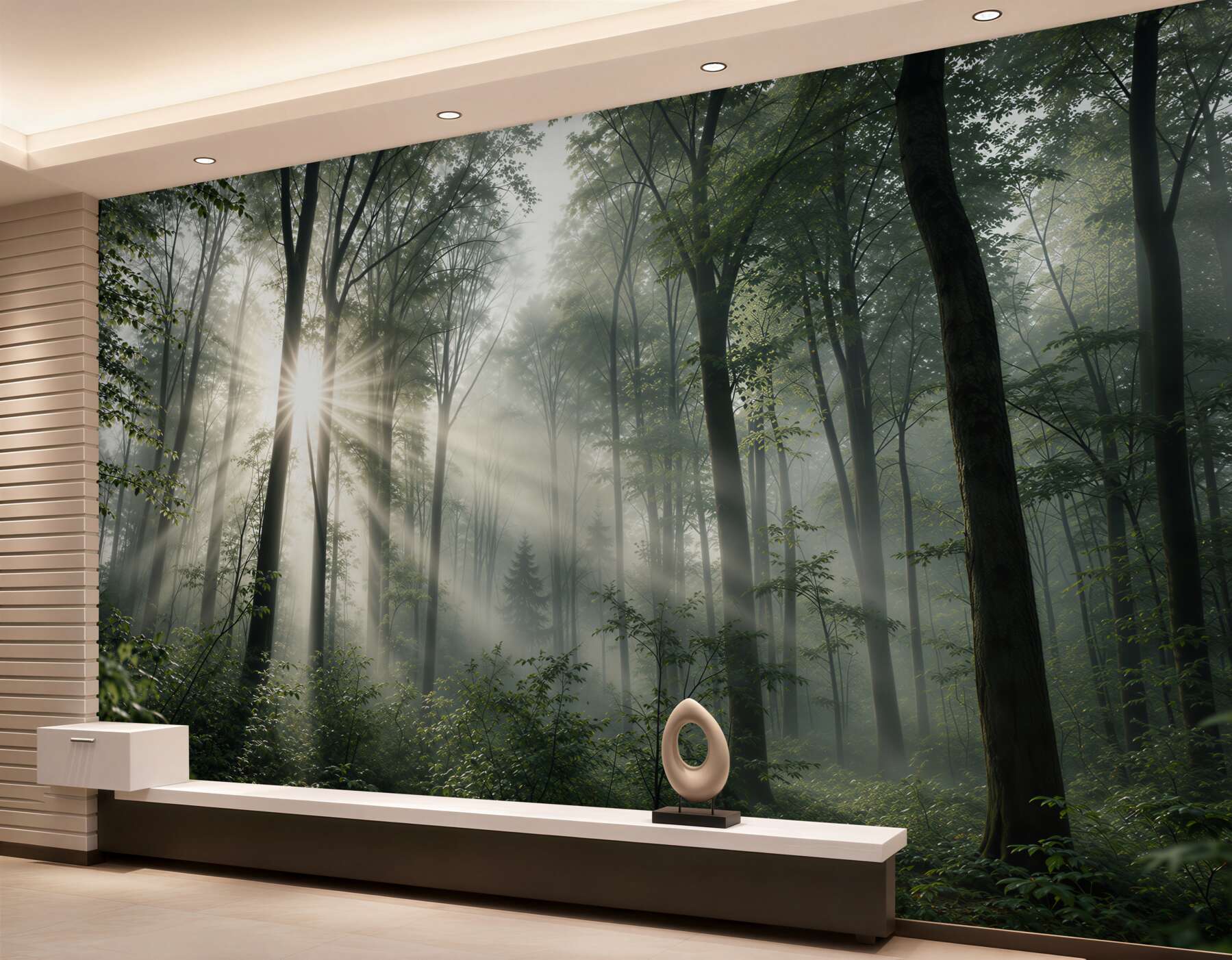 Fotobehang bos in de ochtend