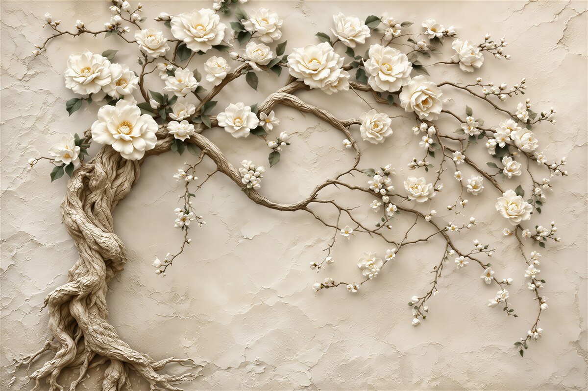 Fotobehang bloeiende magnolia