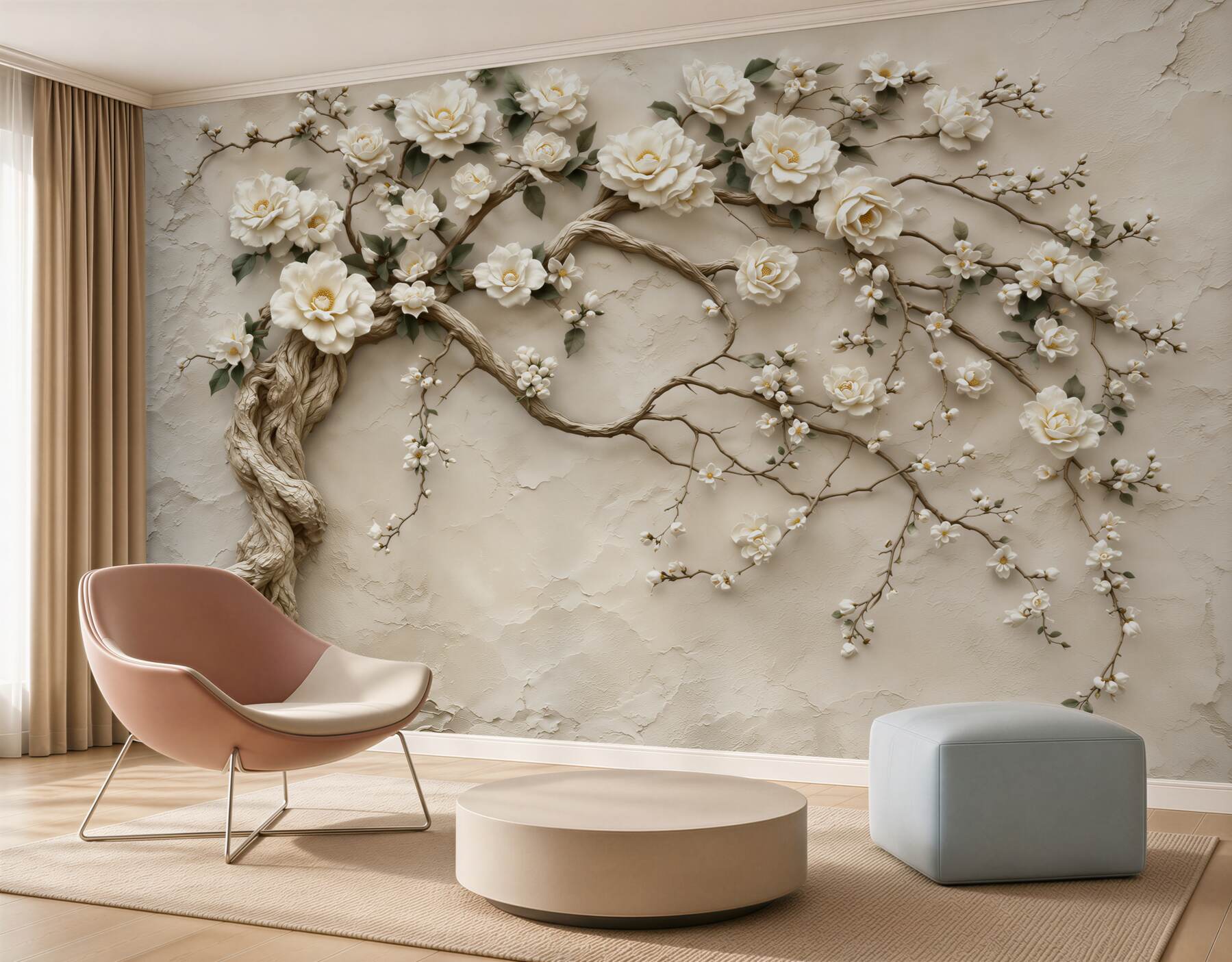 Fotobehang bloeiende magnolia