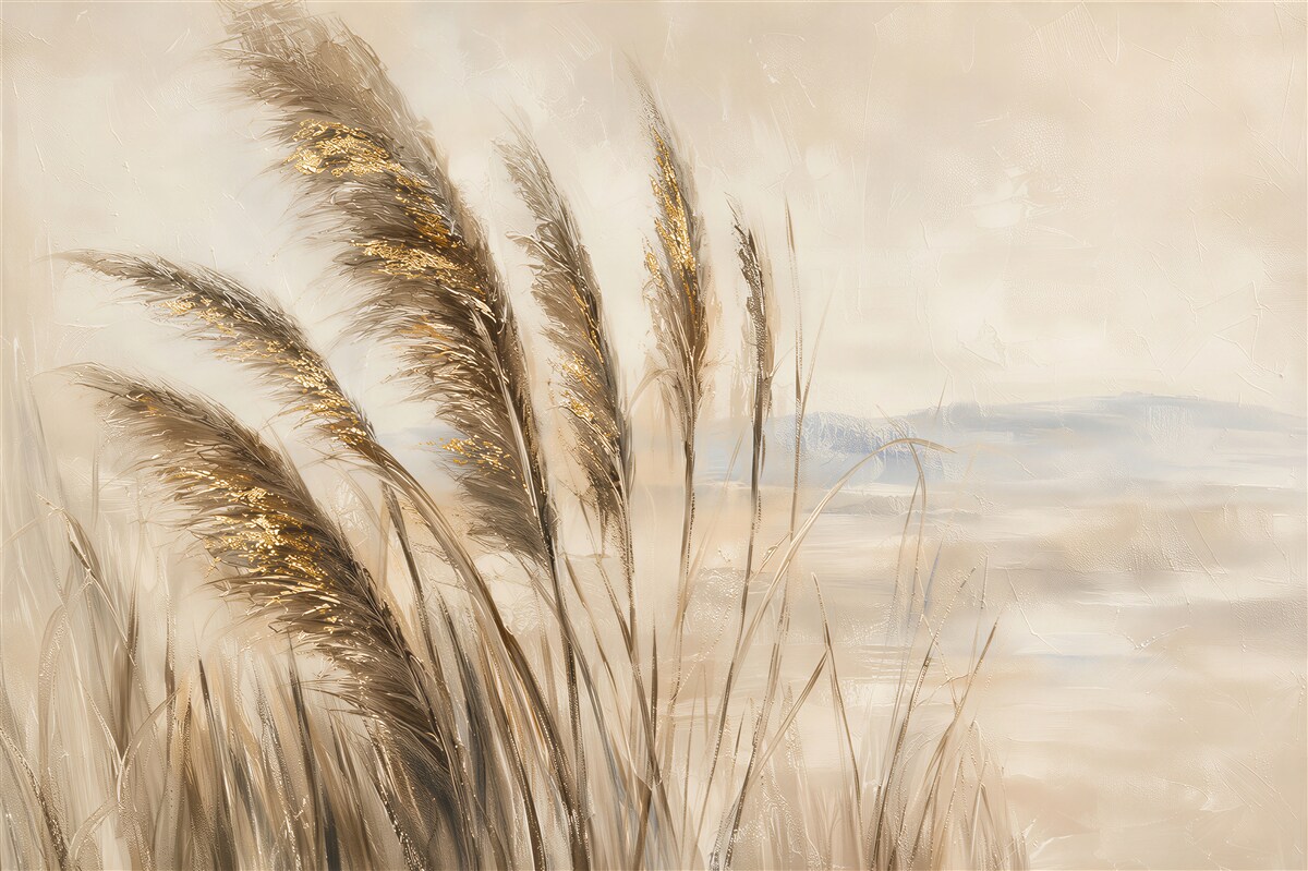 Fotobehang riet in de wind