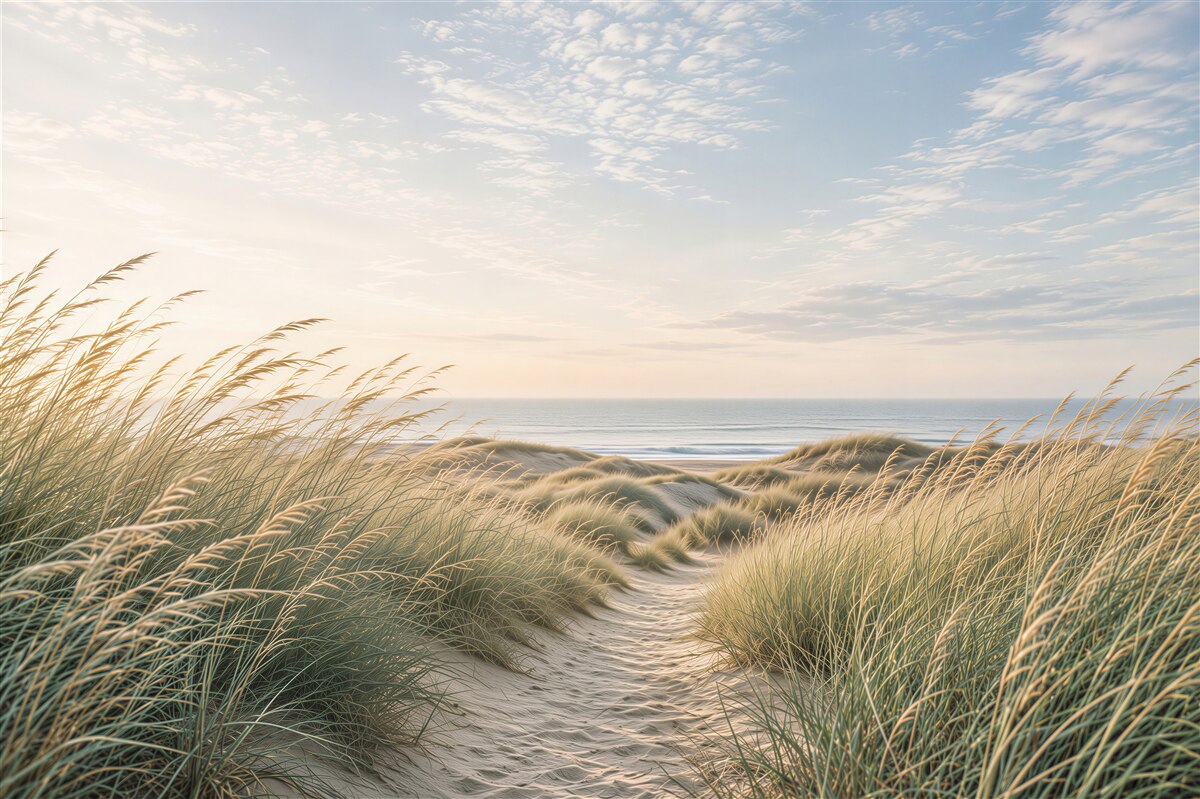 Fotobehang duinen aan de zee