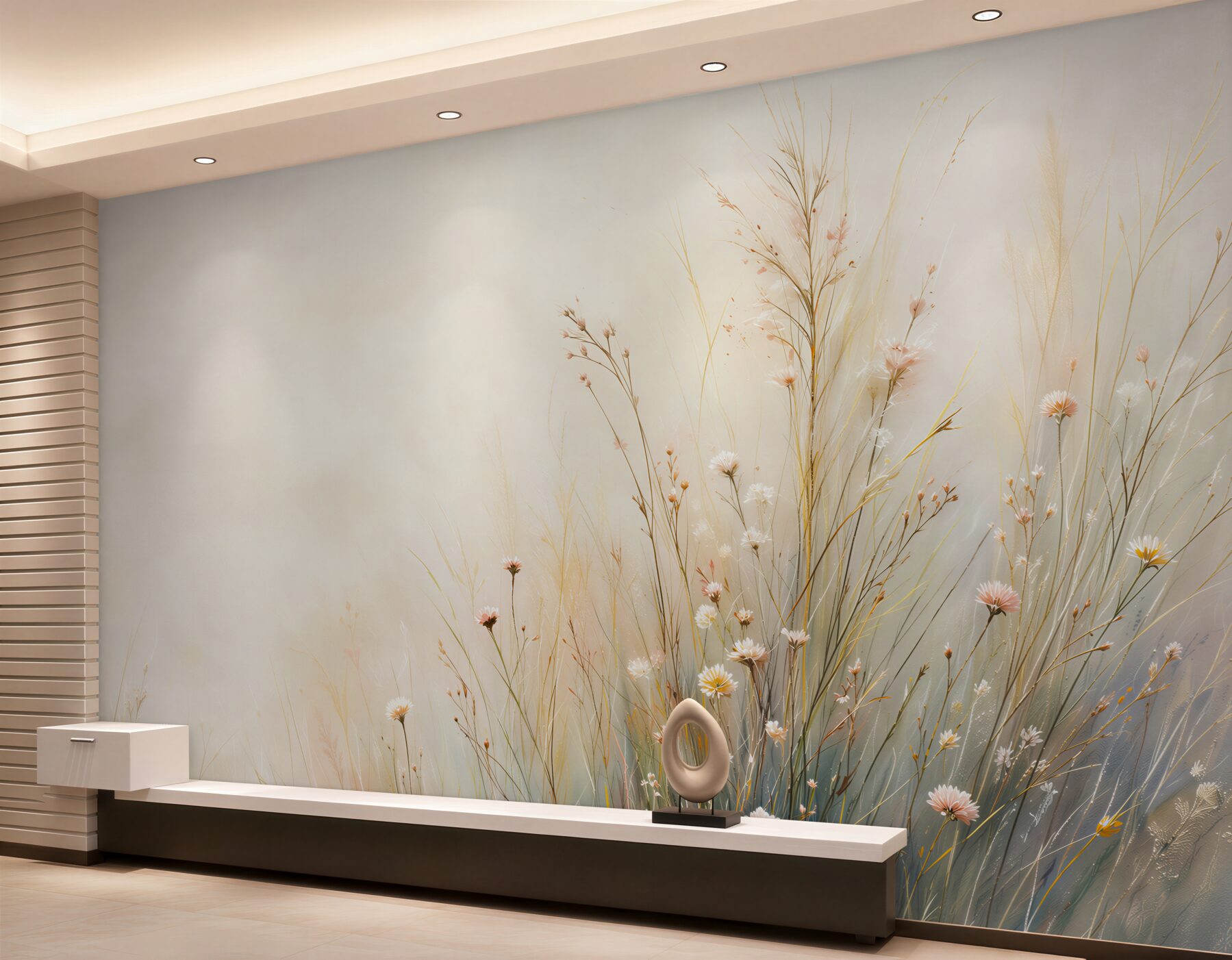 Fotobehang pastel wilde bloemen