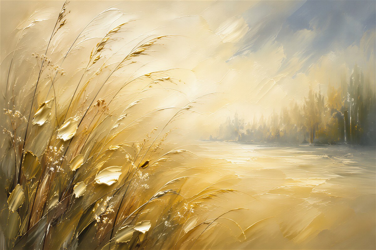 Fotobehang gouden landschappen