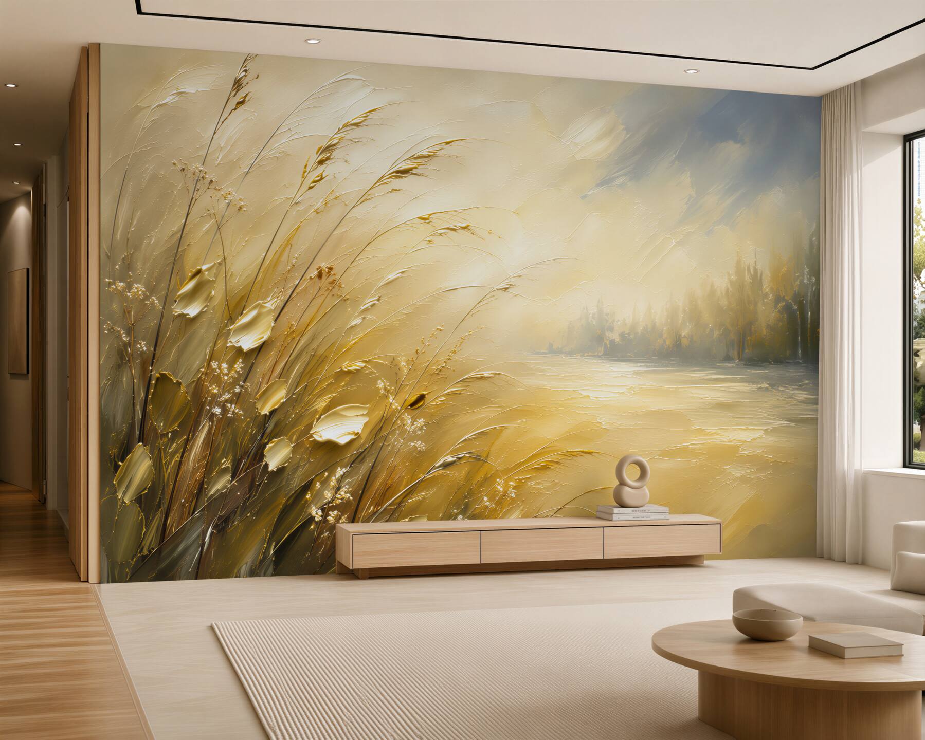 Fotobehang gouden landschappen
