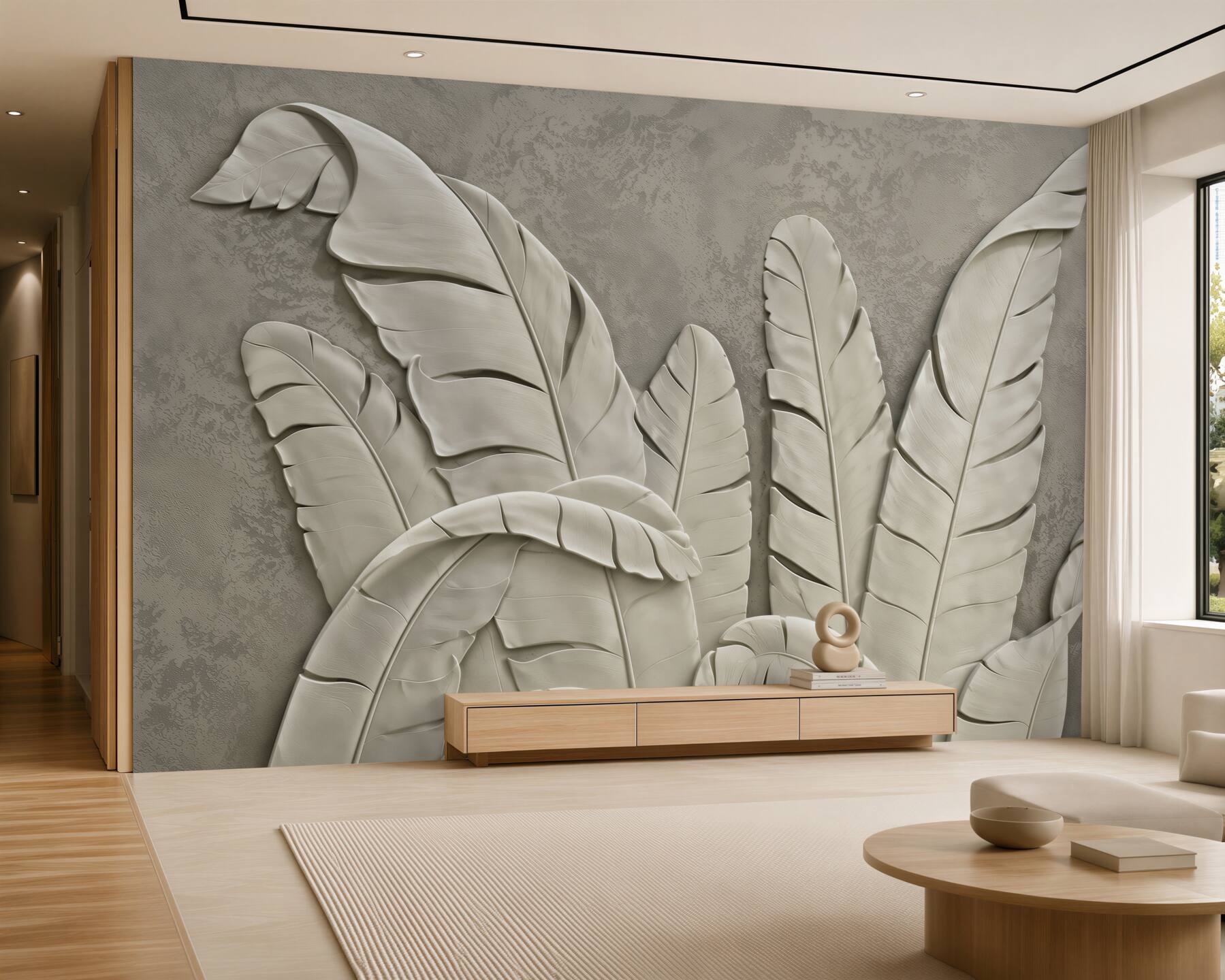 Fotobehang bananenbladeren 3D
