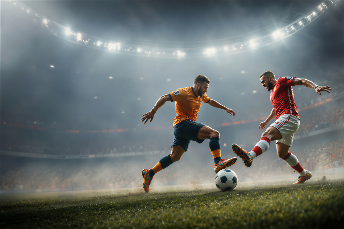 Fotobehang voetbal in het stadion