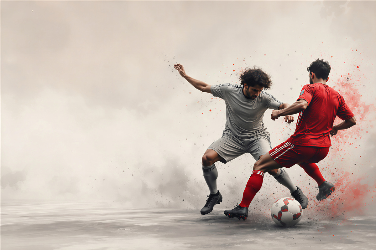 Fotobehang voetbalactie
