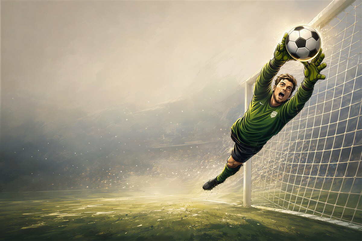 Fotobehang voetballer in actie