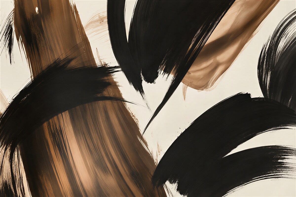 Fotobehang zwart-bruin abstract